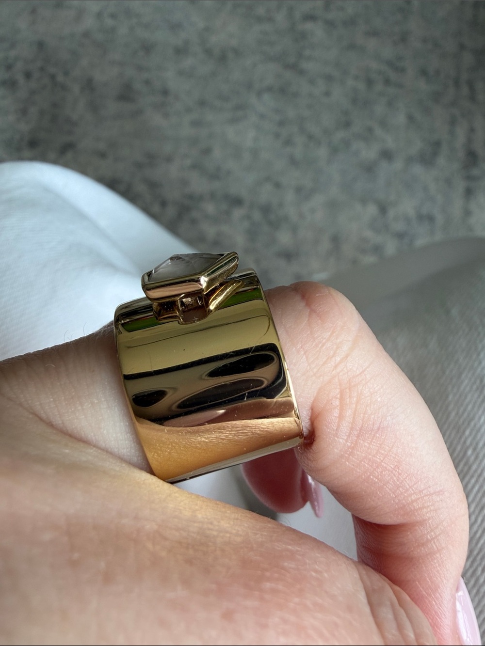 Alexis Bittar Wide Gold & Gemstone Ring - Picture 3 of 7